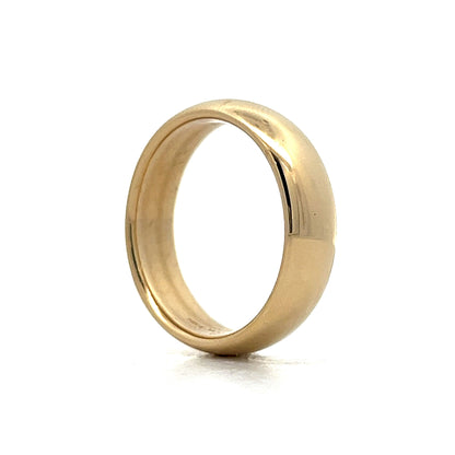 6mm Men's Half Round Wedding Band in 14k