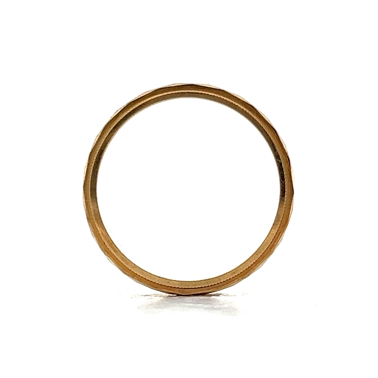 3mm Geometric Wedding Band in 14k Yellow Gold