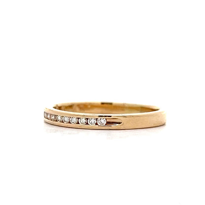 .09 Round Brilliant Diamond Wedding Band in 14k Yellow Gold