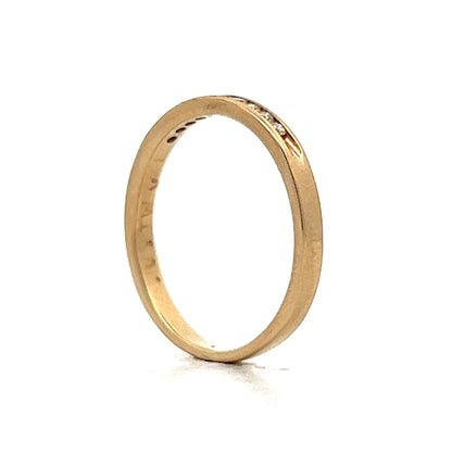 .09 Round Brilliant Diamond Wedding Band in 14k Yellow Gold