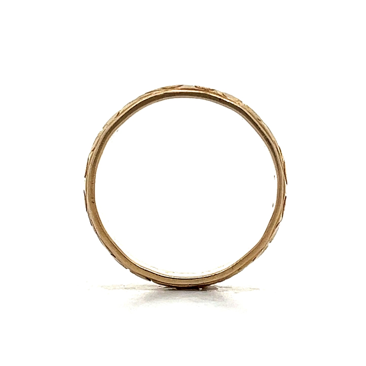 Vintage Inspired Men's 6mm Wedding Band in 10k