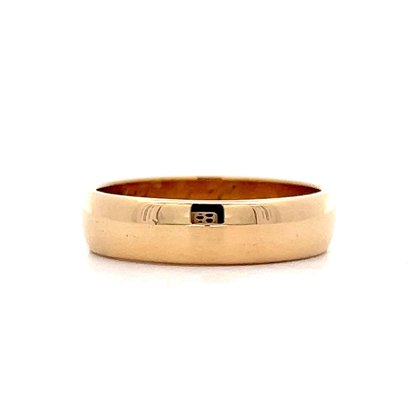 Antique Victorian Rounded Flat Edge Band in 18k