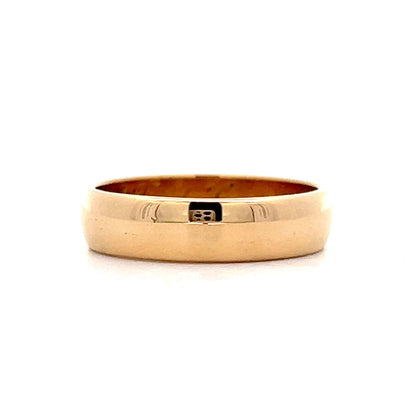 Antique Victorian Rounded Flat Edge Band in 18k