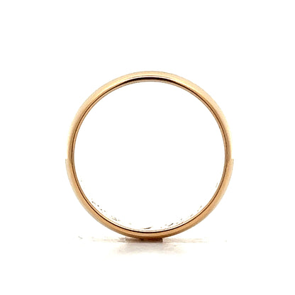 Antique Victorian Rounded Flat Edge Band in 18k