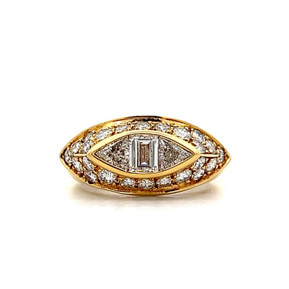 1.46 Diamond Cocktail Ring in 18k Yellow Gold