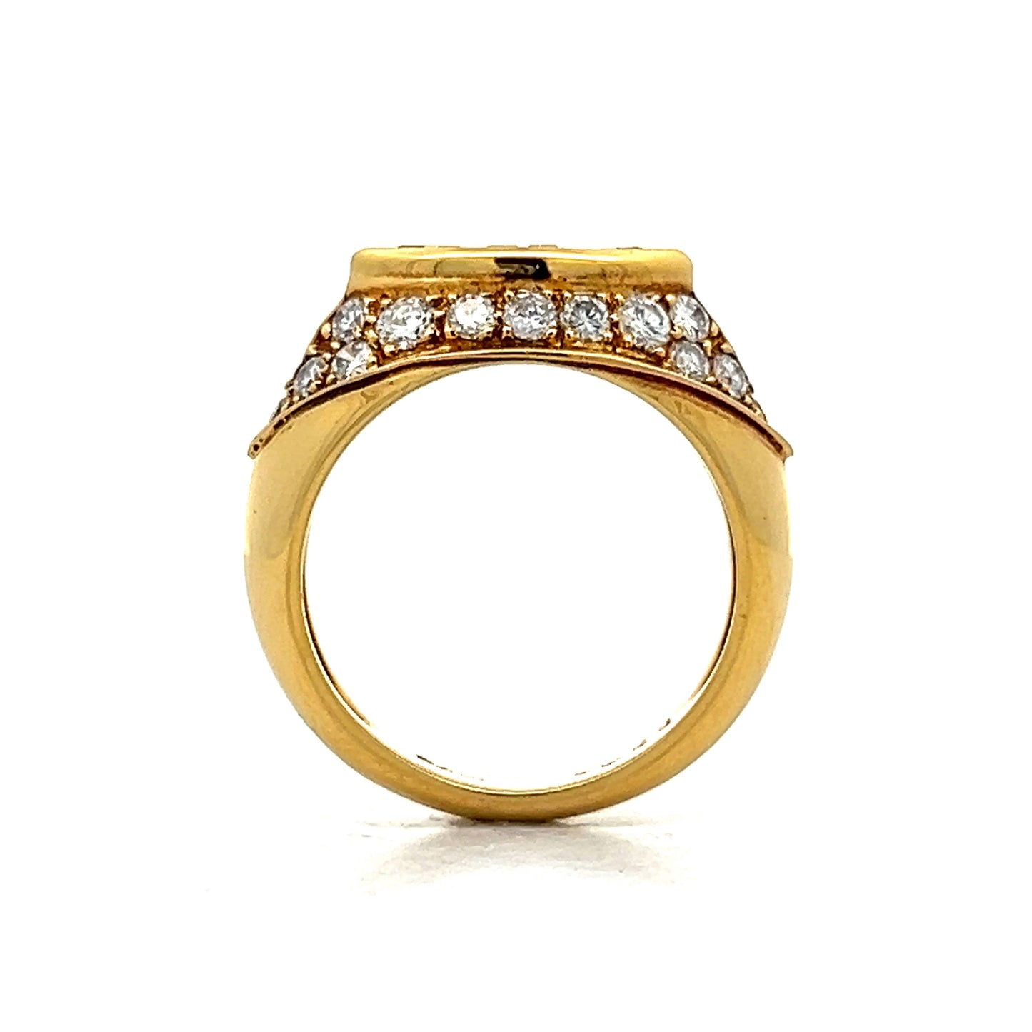 1.46 Diamond Cocktail Ring in 18k Yellow Gold