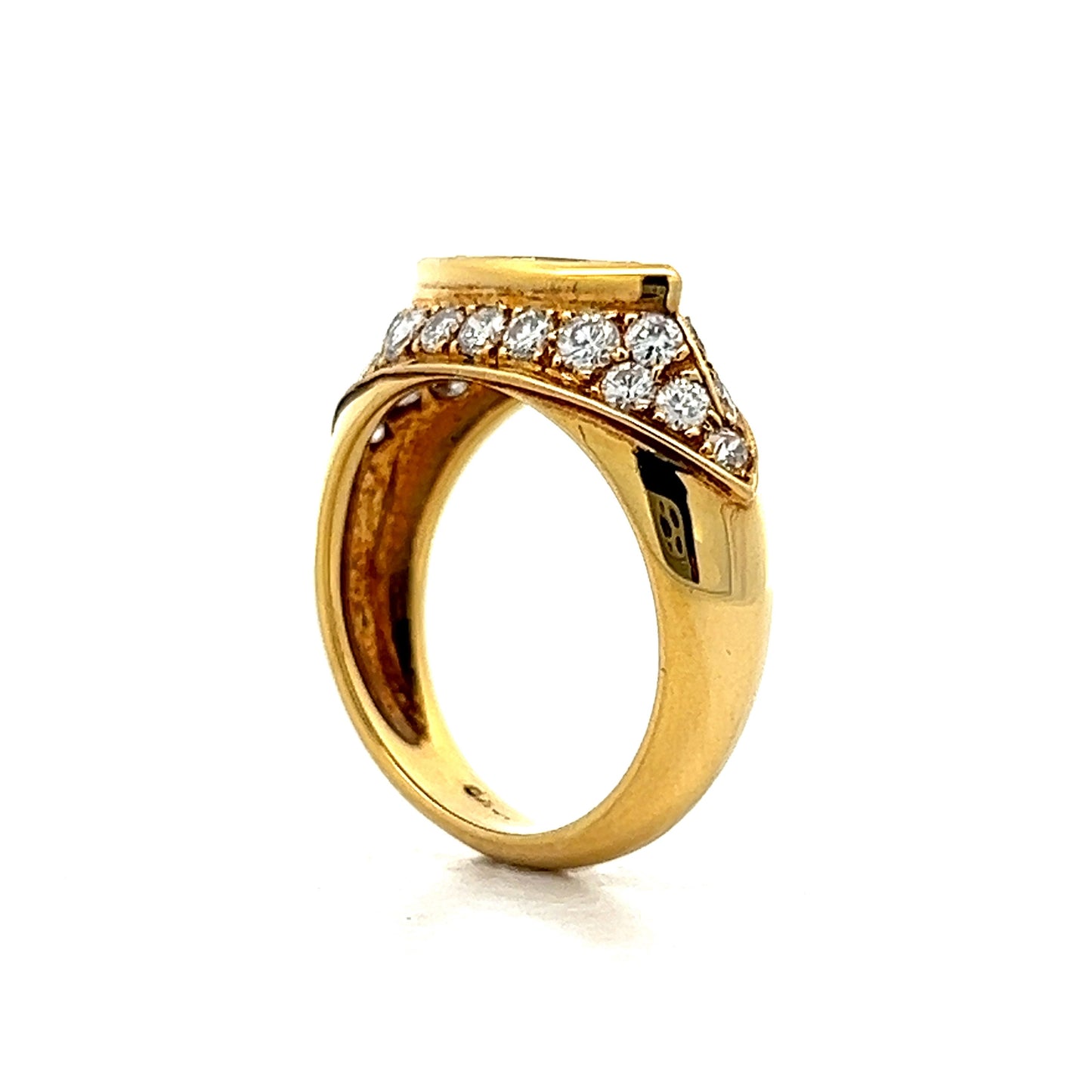 1.46 Diamond Cocktail Ring in 18k Yellow Gold