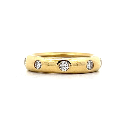 .72 Flush Set Diamond Ring in 14k Yellow Gold