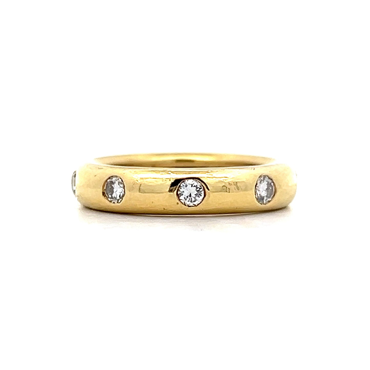 .72 Flush Set Diamond Ring in 14k Yellow Gold