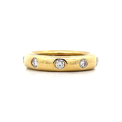 .72 Flush Set Diamond Ring in 14k Yellow Gold