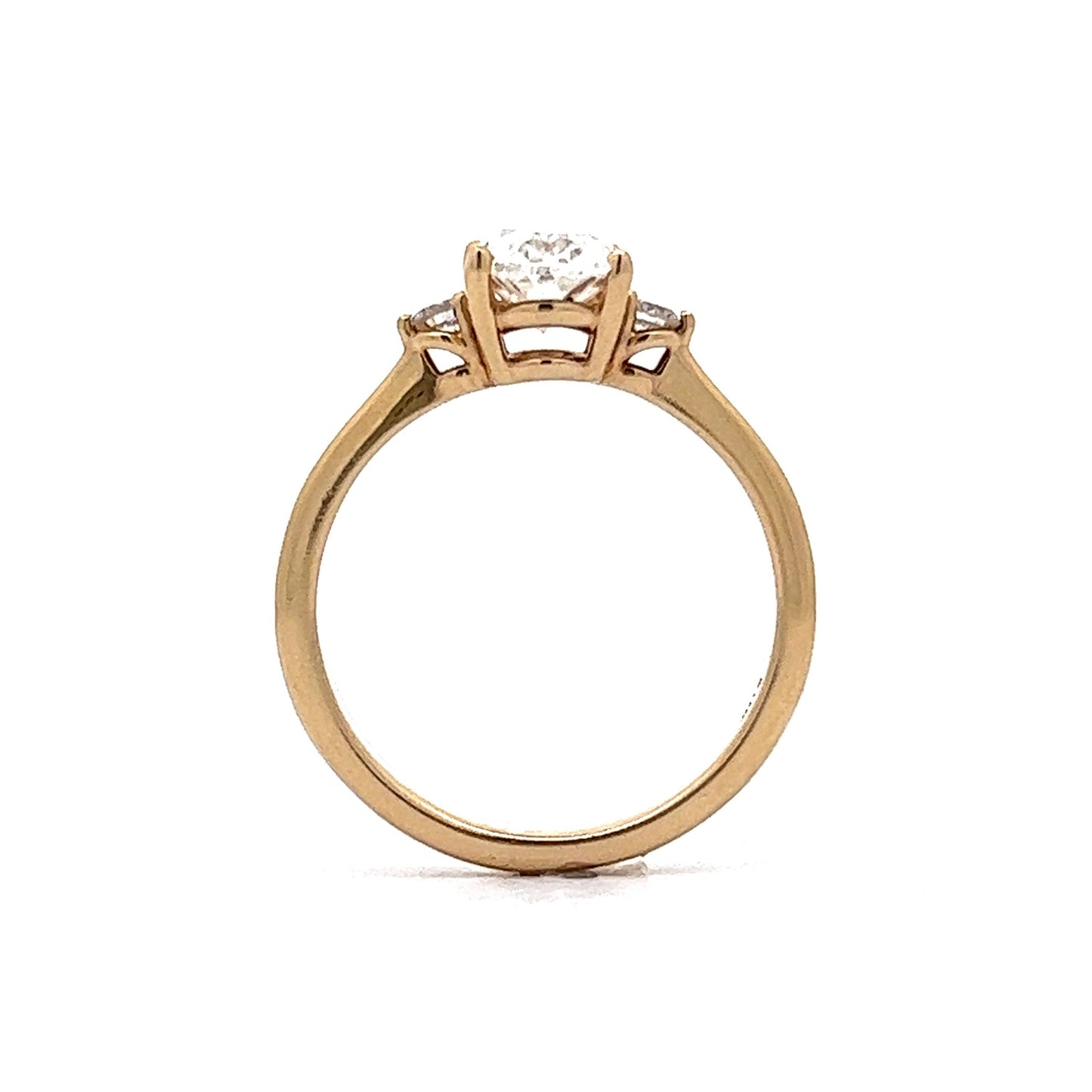 1.50 GIA Oval Cut Diamond Engagement Ring in 14k Yellow Gold