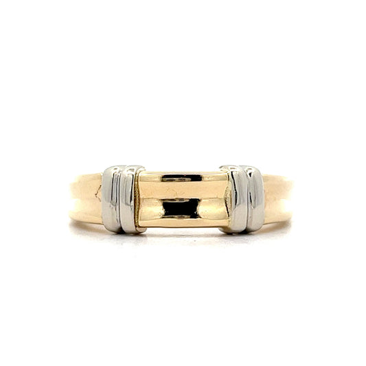 Unique Vintage Men's Mid-Century Wedding Band in 14k