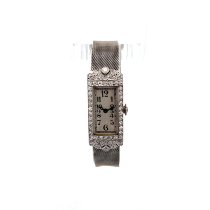 .99 Antique Art Deco Diamond Watch in Platinum & 18k