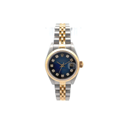 Rolex Datejust Blue Diamond Dial Two-Tone REF 79173