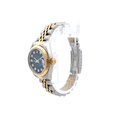 Rolex Datejust Blue Diamond Dial Two-Tone REF 79173