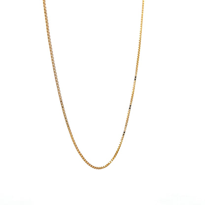 20 Inch Box Chain in 14k Yellow Gold