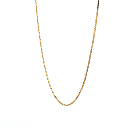 20 Inch Box Chain in 14k Yellow Gold