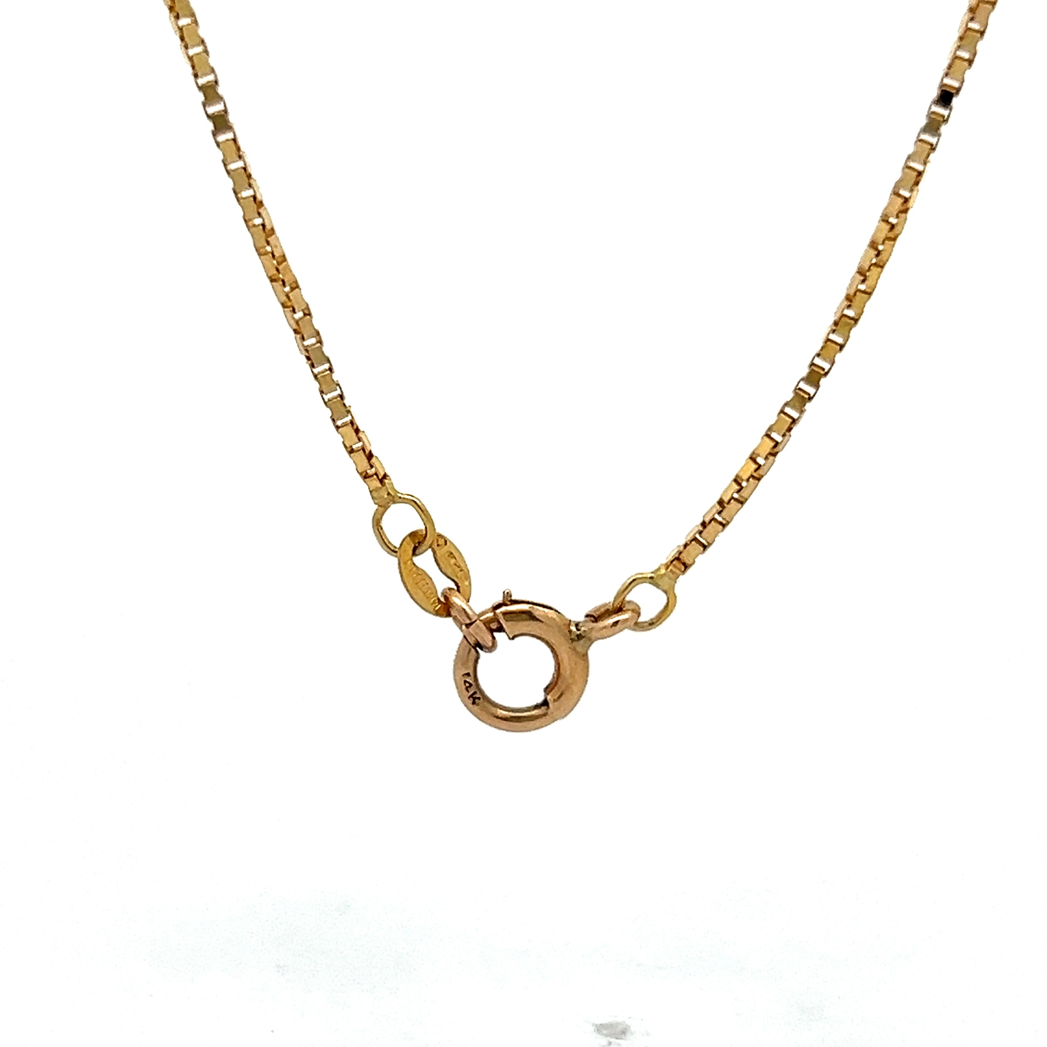 14K Yellow Gold hotsell Box Chain 20 Inch