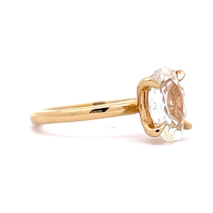 1.50 Oval Cut Diamond Engagement Ring in 14k Yellow Gold