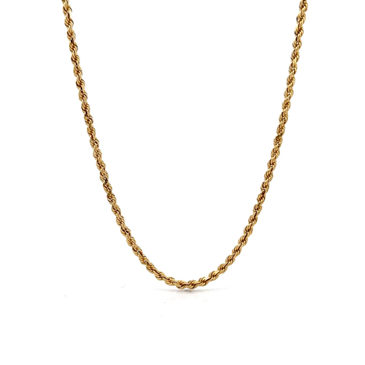 20 Inch Unisex Rope Chain in 14k Yellow Gold