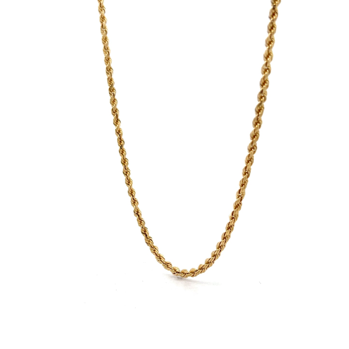 20 Inch Unisex Rope Chain in 14k Yellow Gold