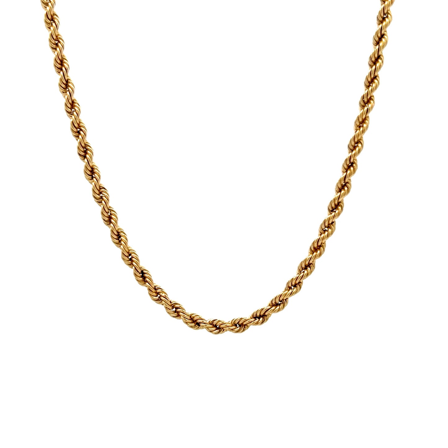 16 Inch Rope Necklace in 14k Yellow Gold