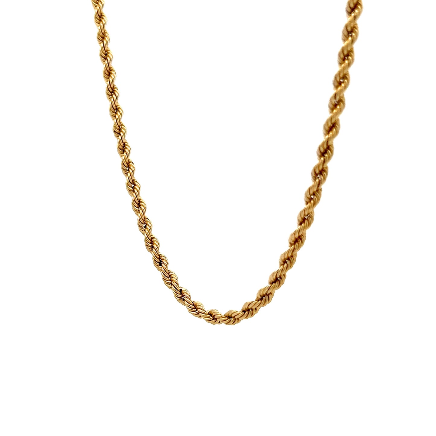 16 Inch Rope Necklace in 14k Yellow Gold