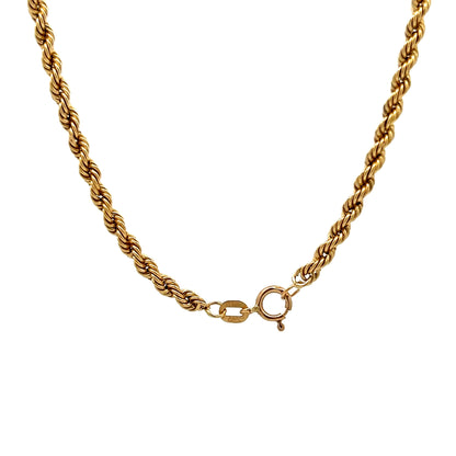 16 Inch Rope Necklace in 14k Yellow Gold