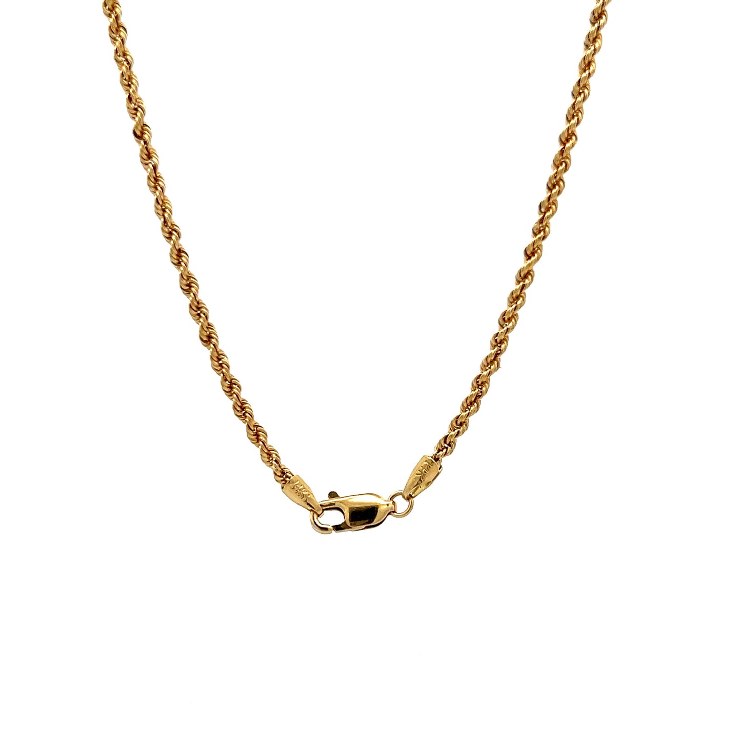 20 Inch Rope Necklace in 14k Yellow Gold