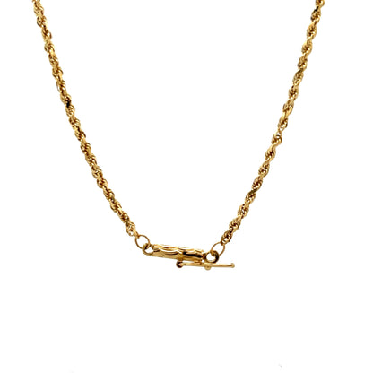 1.85mm Rope Chain Necklace in 14k Yellow Gold