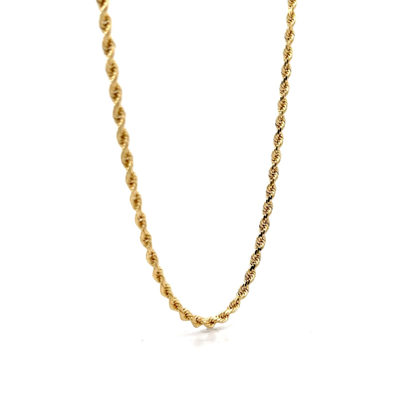 18 Inch Braided Chain Necklace in 14k Yellow Gold