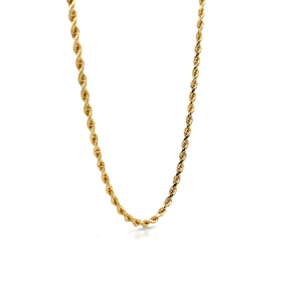 18 Inch Braided Chain Necklace in 14k Yellow Gold