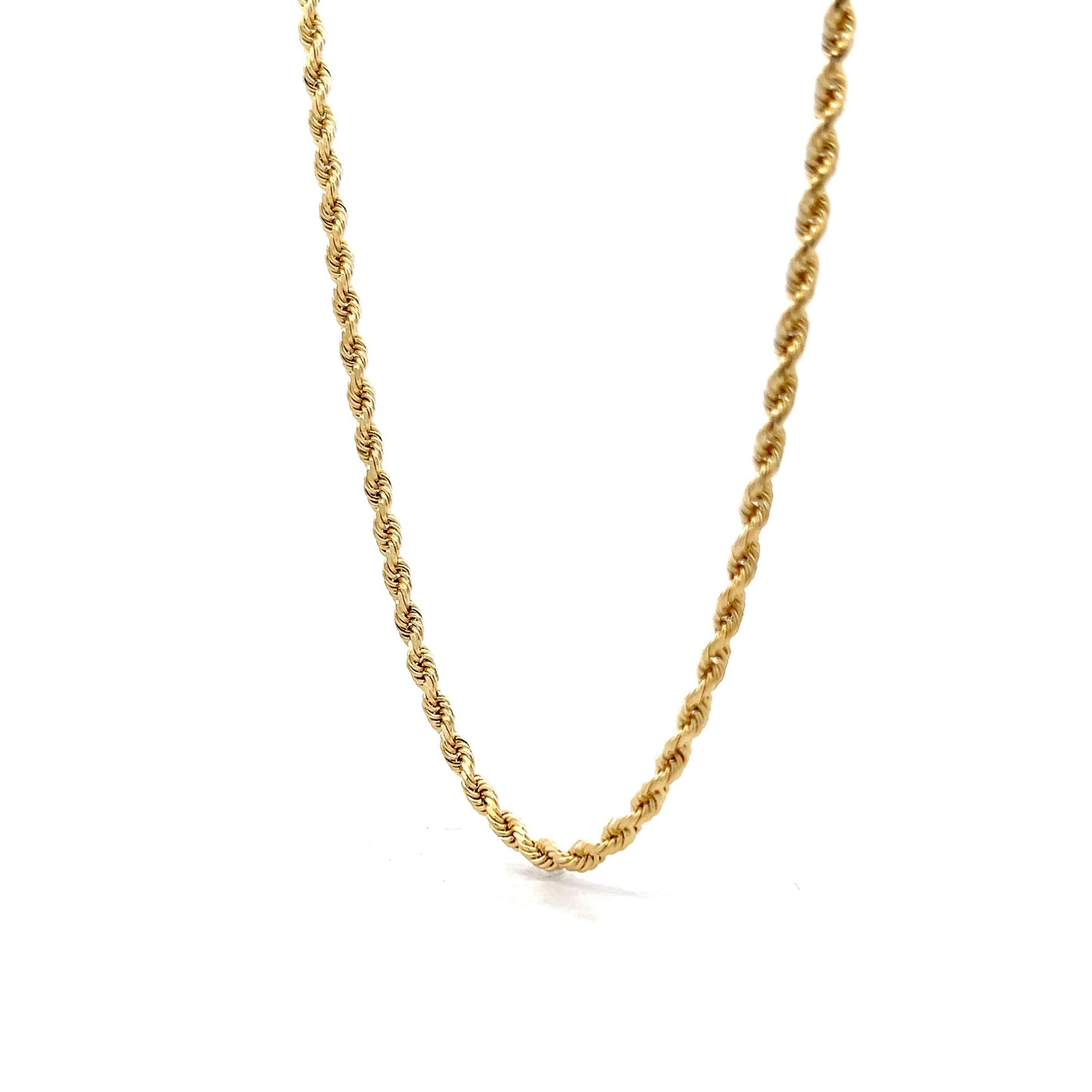 18 Inch Braided Chain Necklace in 14k Yellow Gold