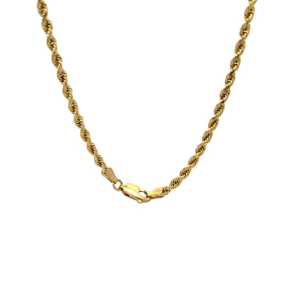 18 Inch Braided Chain Necklace in 14k Yellow Gold