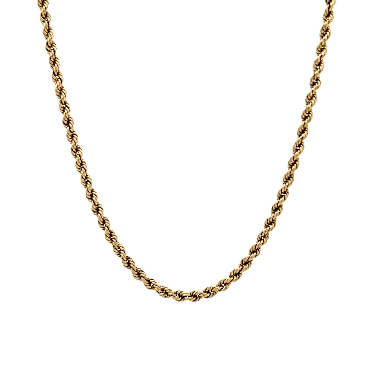 18 Inch Rope Chain Necklace in 14k Yellow Gold