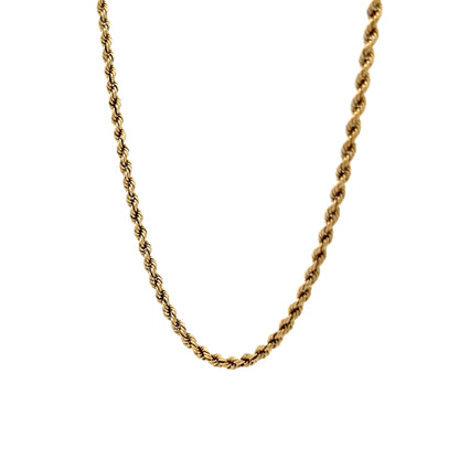 18 Inch Rope Chain Necklace in 14k Yellow Gold