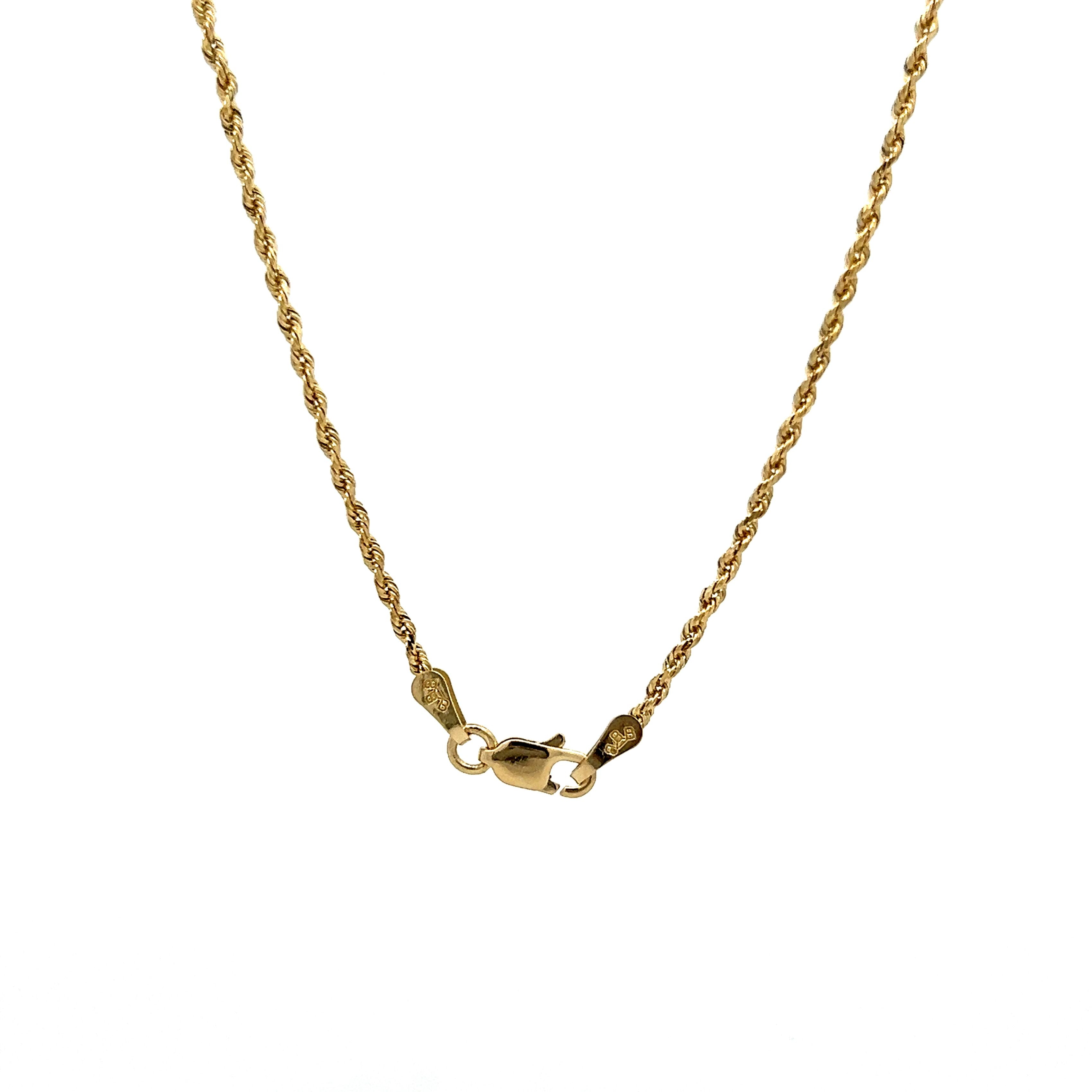 Yellow and white gold rope chain sales