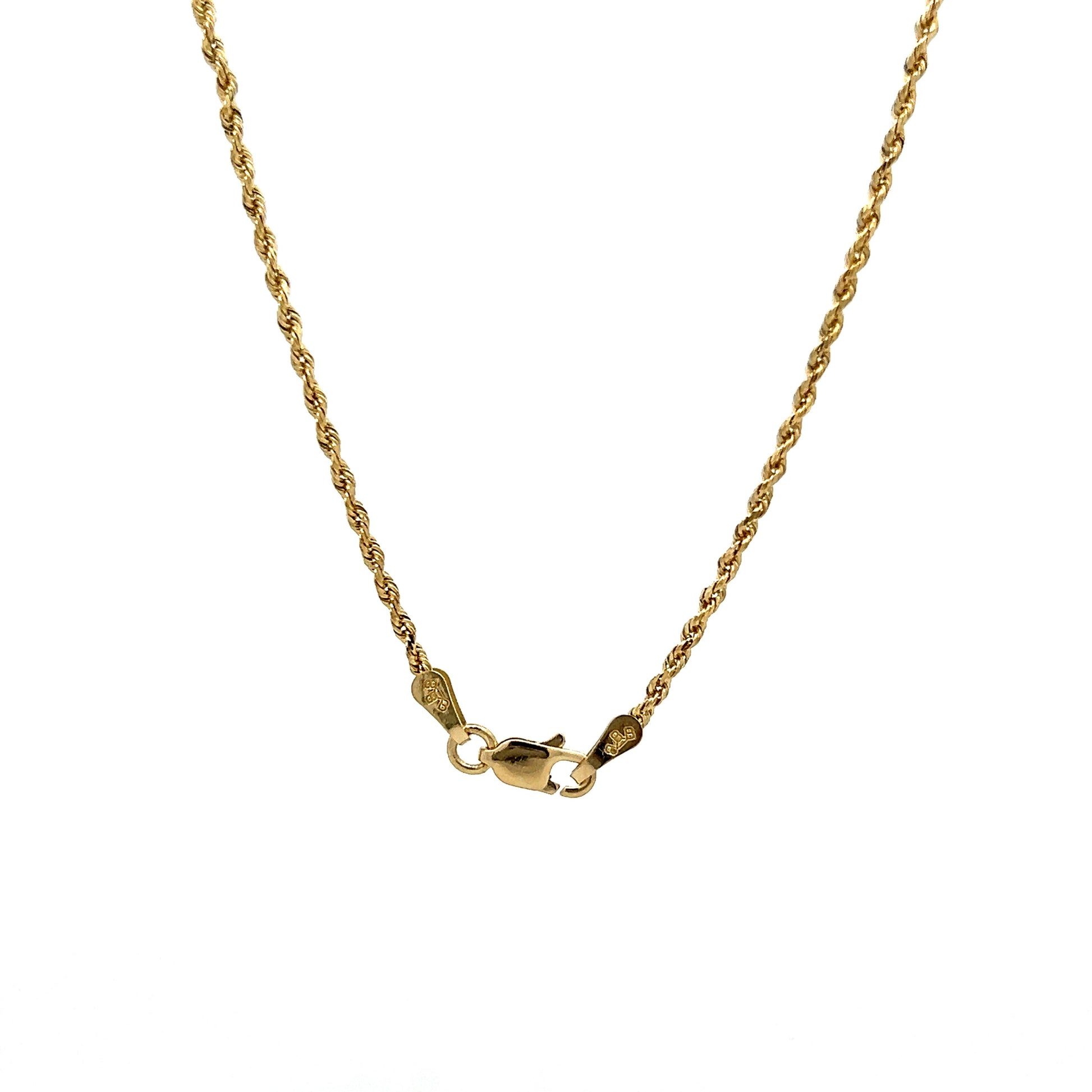 HOT 14k Gold Rope Chain 24 Inch Gold Necklace Chain 24 Inch