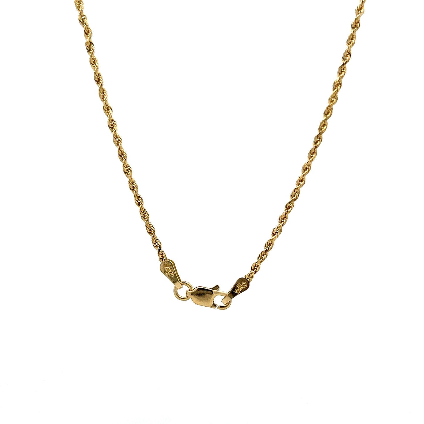 24 Inch Rope Chain Necklace in 14k Yellow Gold