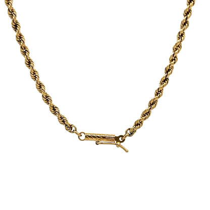 18 Inch Unisex Rope Chain Necklace in 14k Yellow Gold