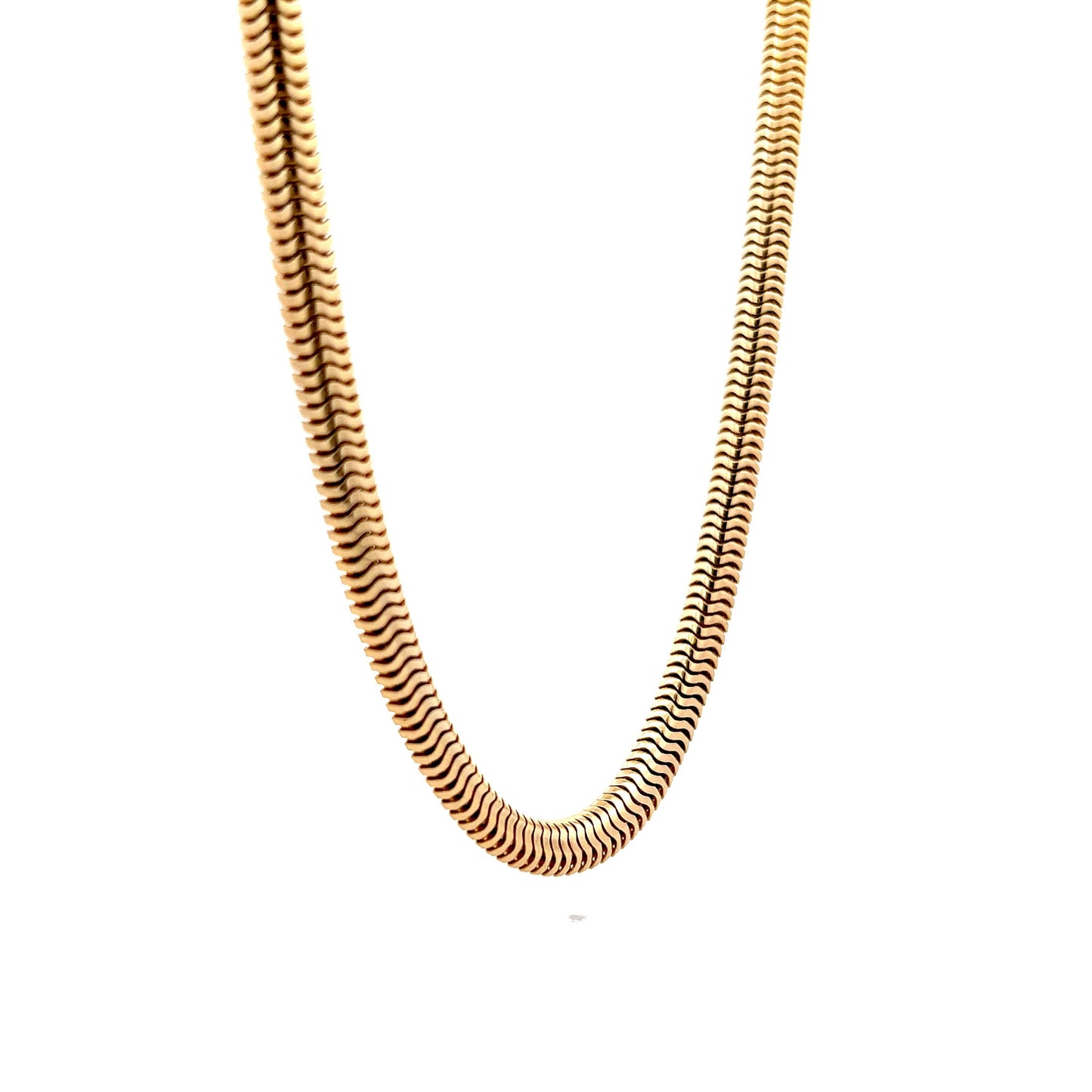 16" Vintage Omega Snake Chain Necklace in 14k