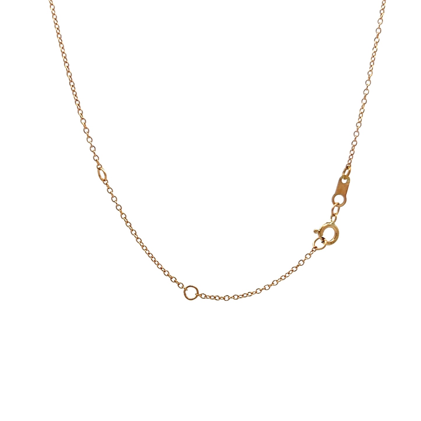 .24 Rose Cut Diamond Necklace in 14k Yellow Gold