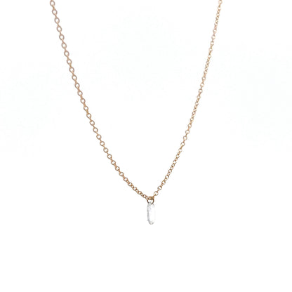 .21 Oval Rose Cut Diamond Pendant Necklace in 14k