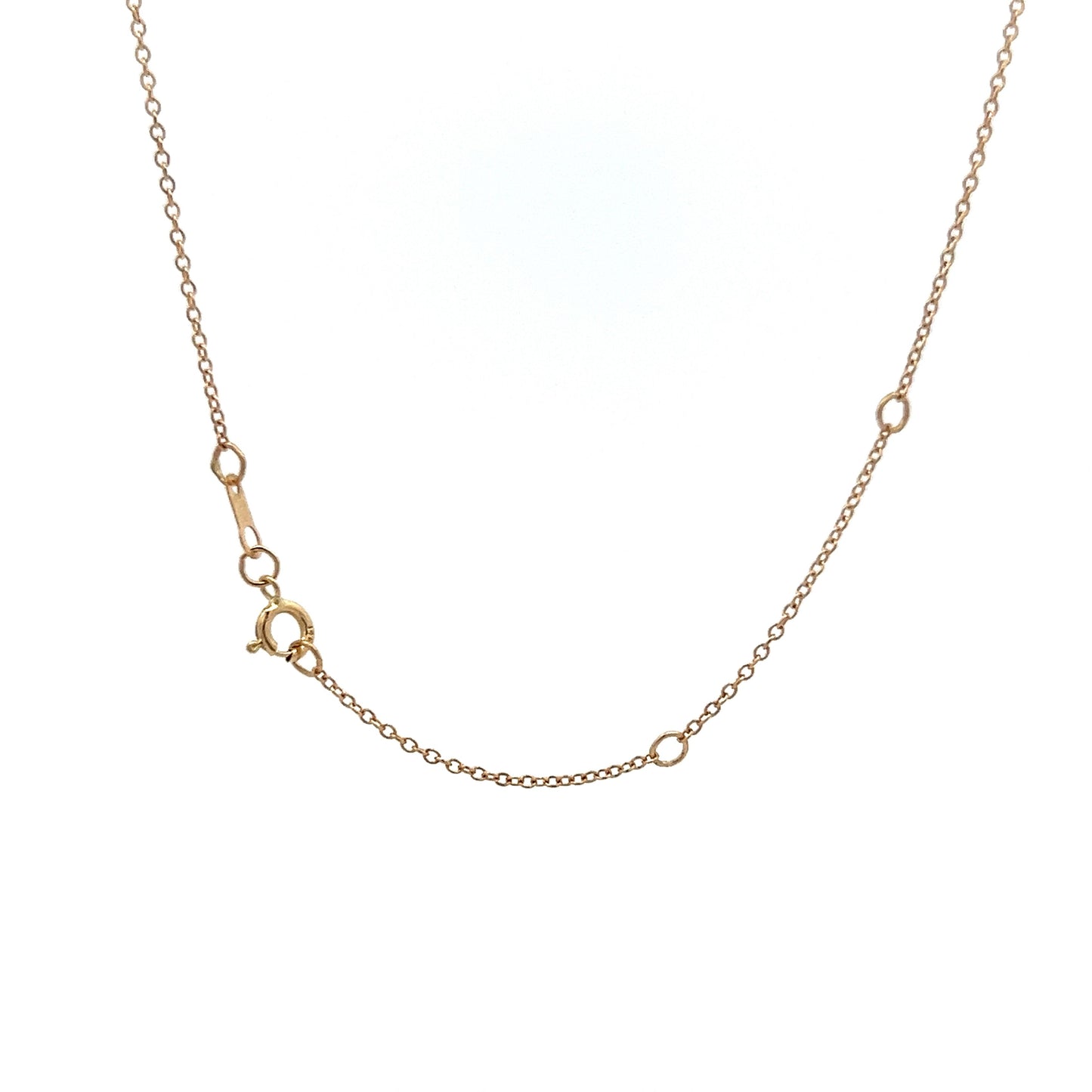 .21 Oval Rose Cut Diamond Pendant Necklace in 14k