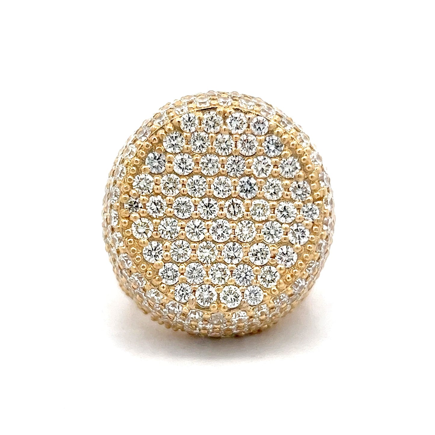 9.80 Pave Diamond Cocktail Ring in 14k Yellow Gold