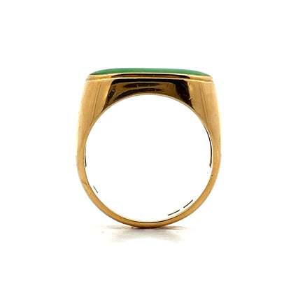 2.34 Cabochon Jadeite Cocktail Ring in 18k Yellow Gold