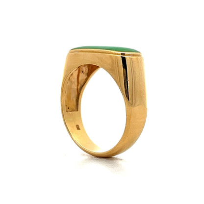 2.34 Cabochon Jadeite Cocktail Ring in 18k Yellow Gold