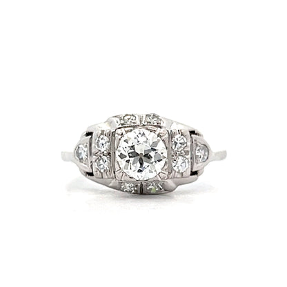 .55 Vintage Art Deco Diamond Engagement Ring in 14k