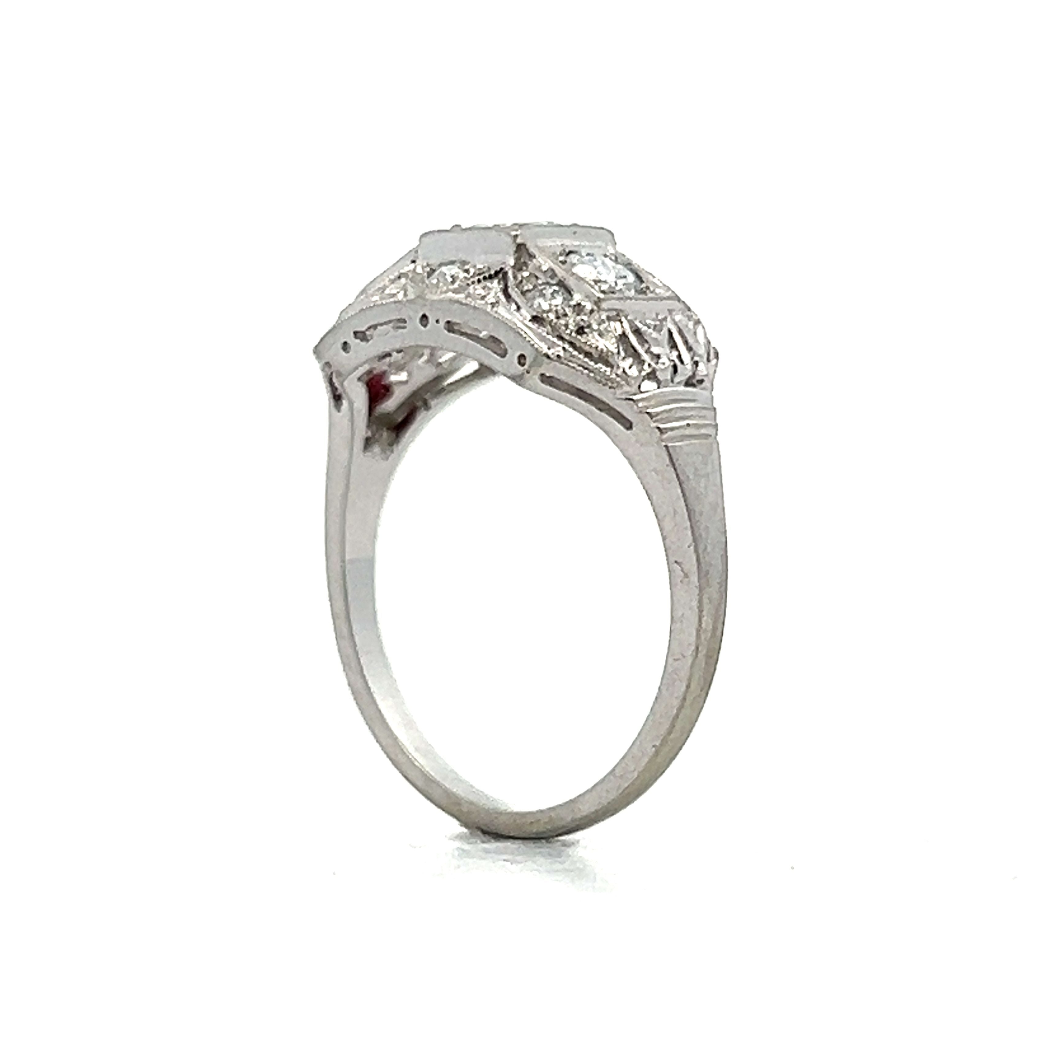 36 Jabel Vintage Diamond Engagement Ring in 18k Filigree Jewelers