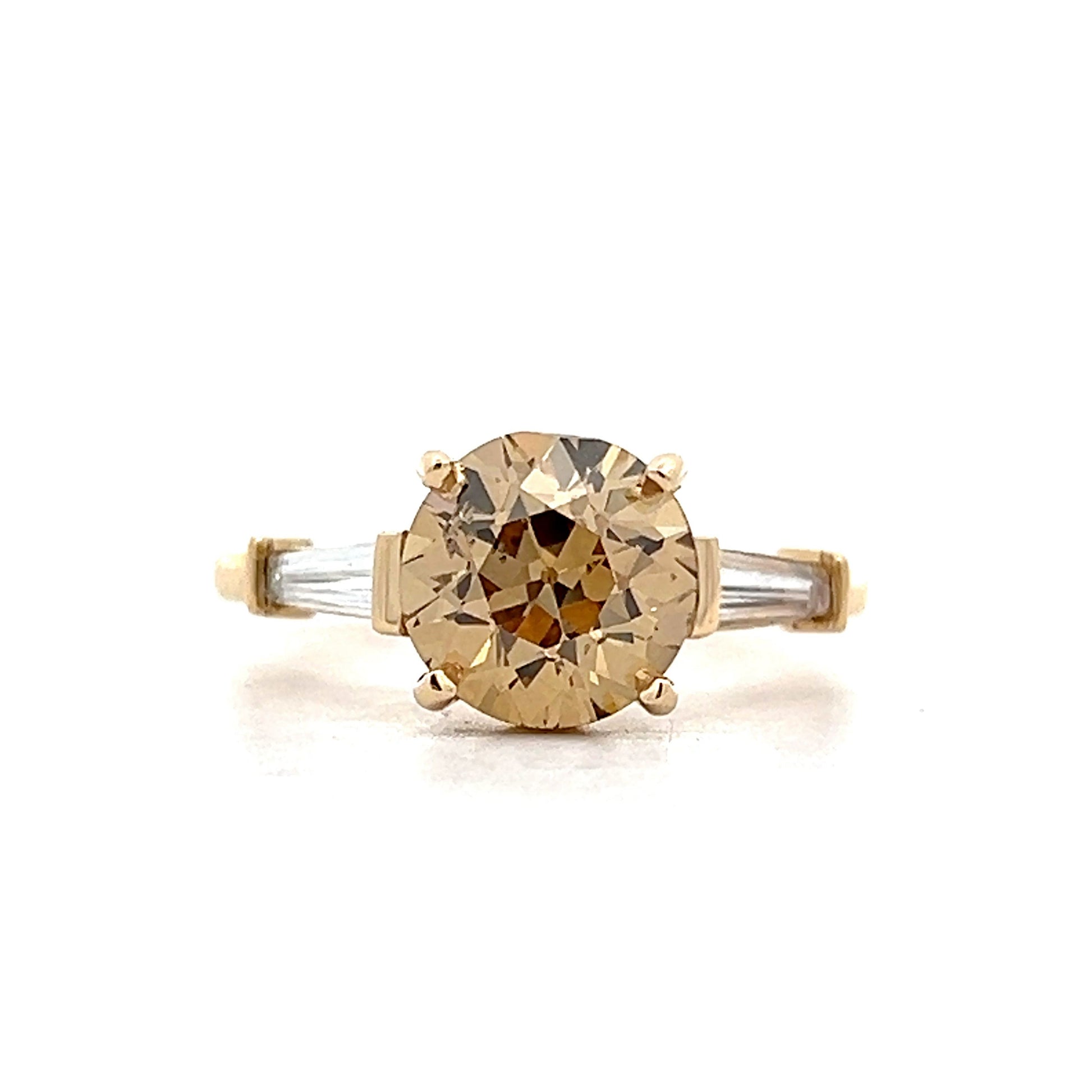 2.22 Old European Fancy Brown Diamond in 14k